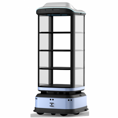 智能送餐機器人  多點配送 智慧餐廳 透明保溫艙體 運行穩定